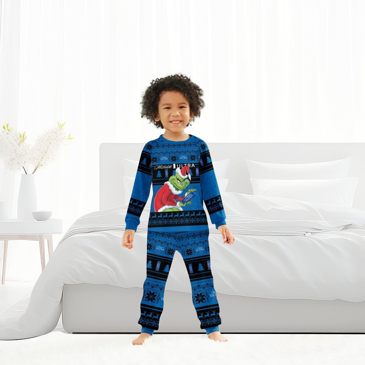 Michelob Ultra Santa Grinch Family Pajamas Set - Flexiquor.com