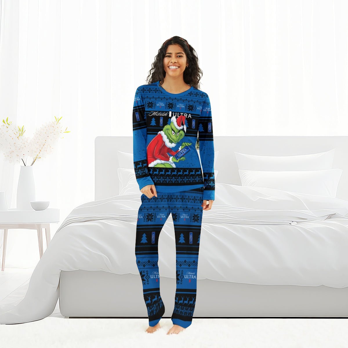 Michelob Ultra Santa Grinch Family Pajamas Set - Flexiquor.com