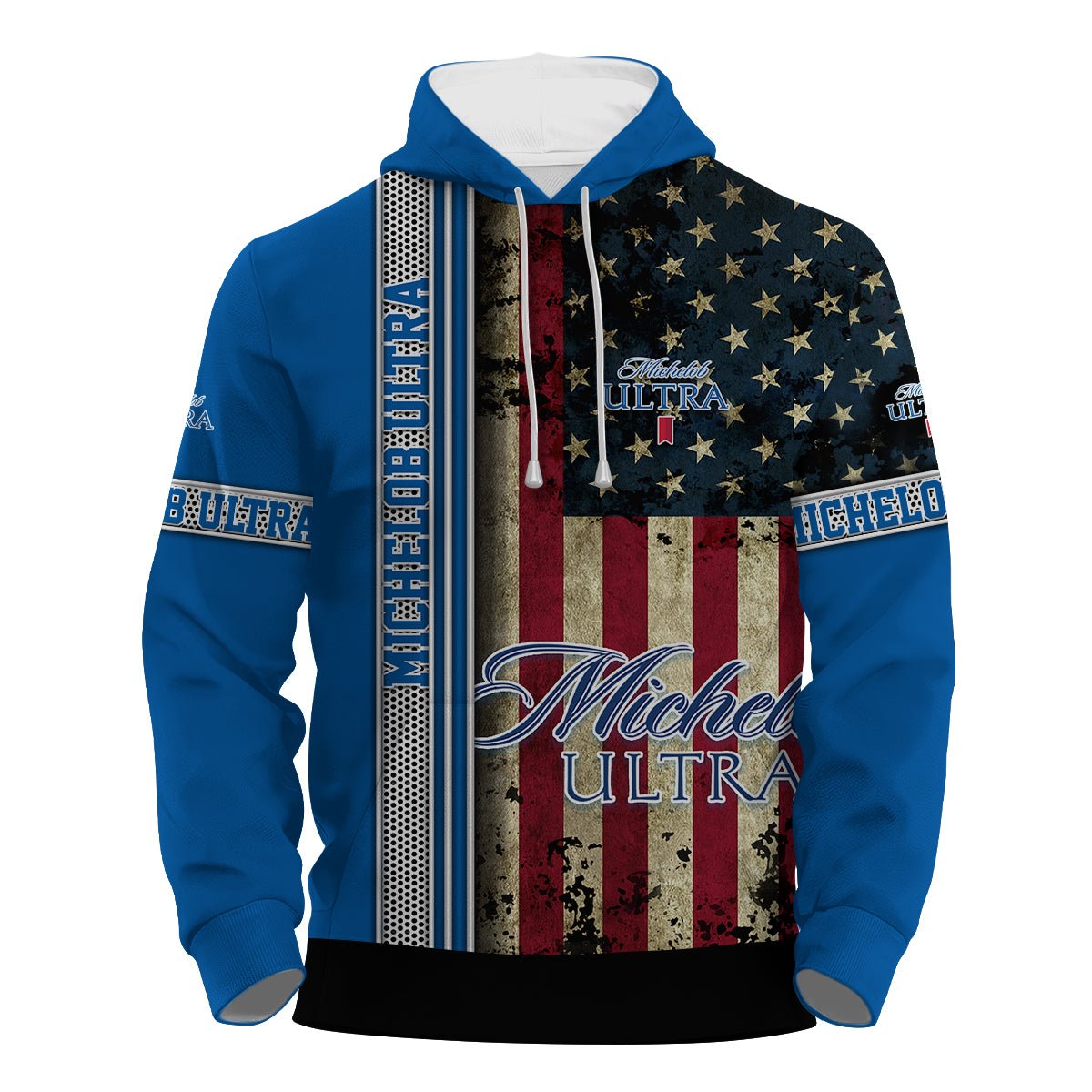 Michelob Ultra Stainless Steel American Flag Hoodie & Zip Hoodie - Flexiquor.com