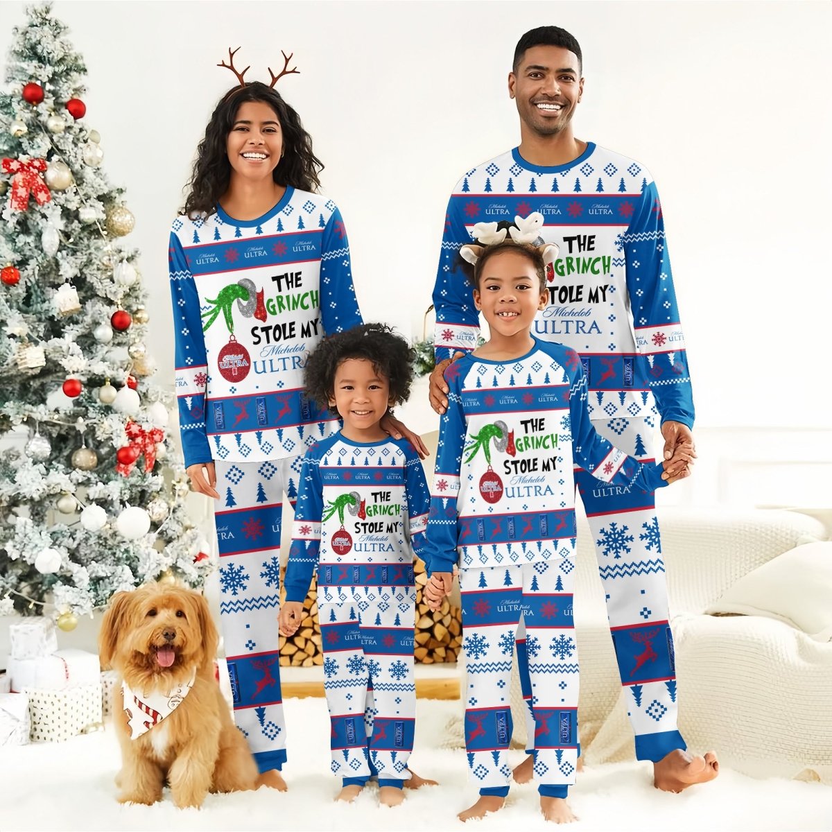 Michelob Ultra The Grinch Stole Family Pajamas Set - Flexiquor.com