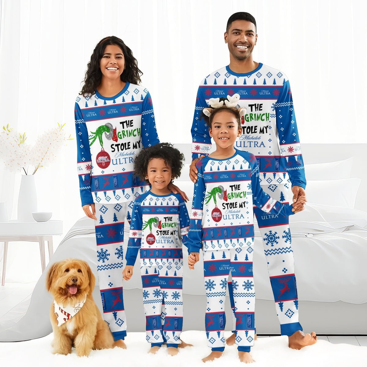 Michelob Ultra The Grinch Stole Family Pajamas Set - Flexiquor.com