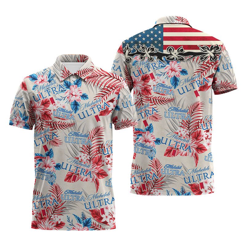 Michelob Ultra Tropical Summer Polo Shirt - Flexiquor.com