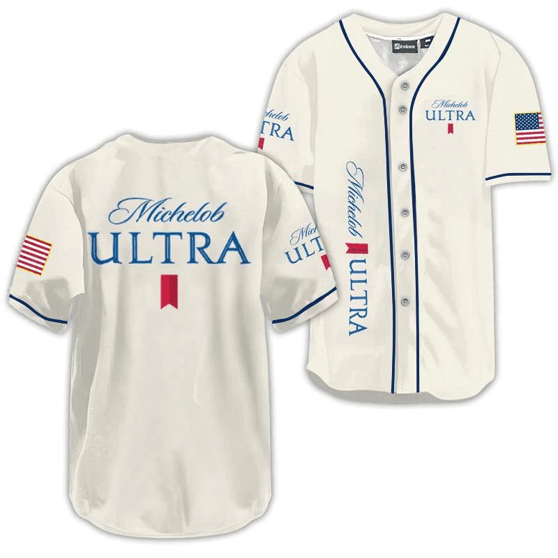 Michelob Ultra USA Flag Baseball Jersey - Flexiquor.com