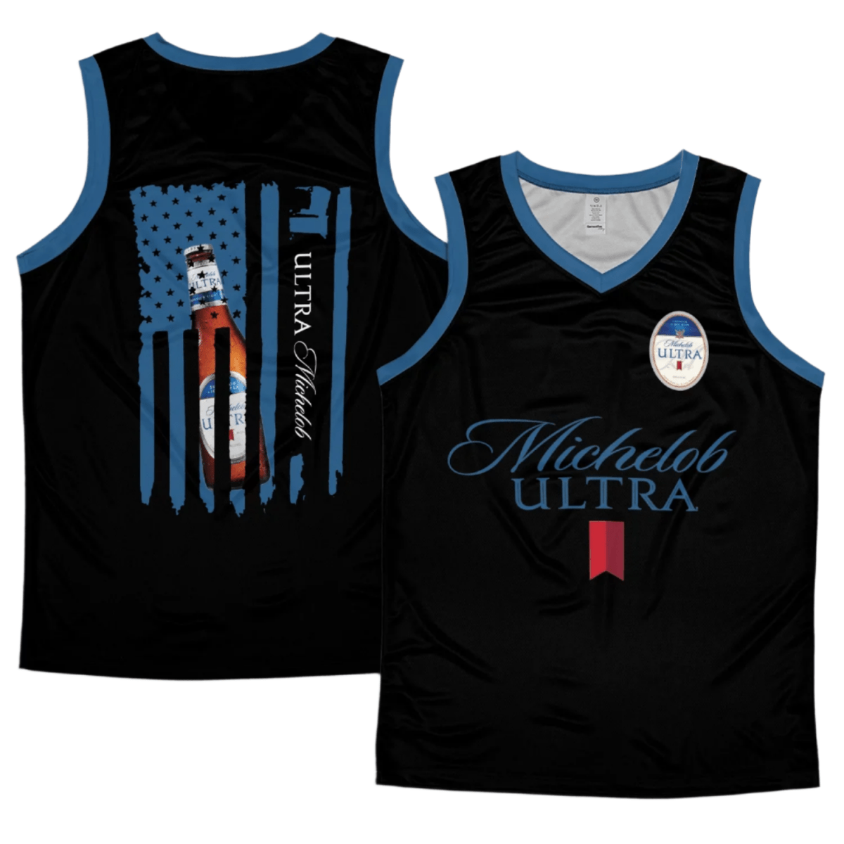 Michelob Ultra Vintage USA Flag Men's Tank Top - Flexiquor.com