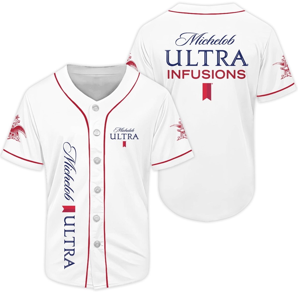 Michelob Ultra White Baseball Jersey - Flexiquor.com