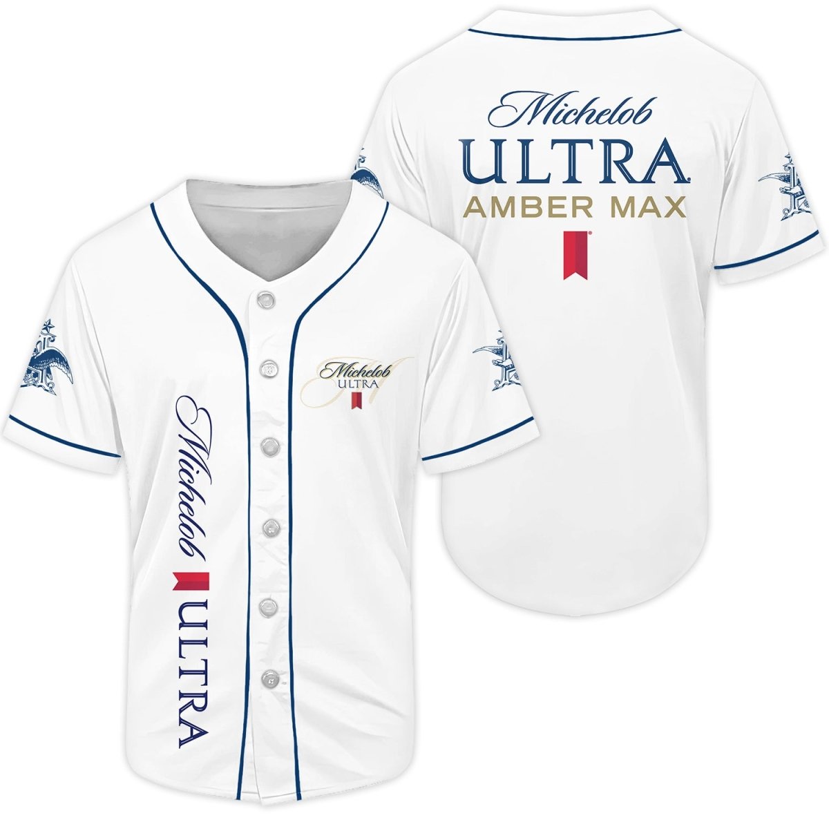 Michelob Ultra White Baseball Jersey - Flexiquor.com