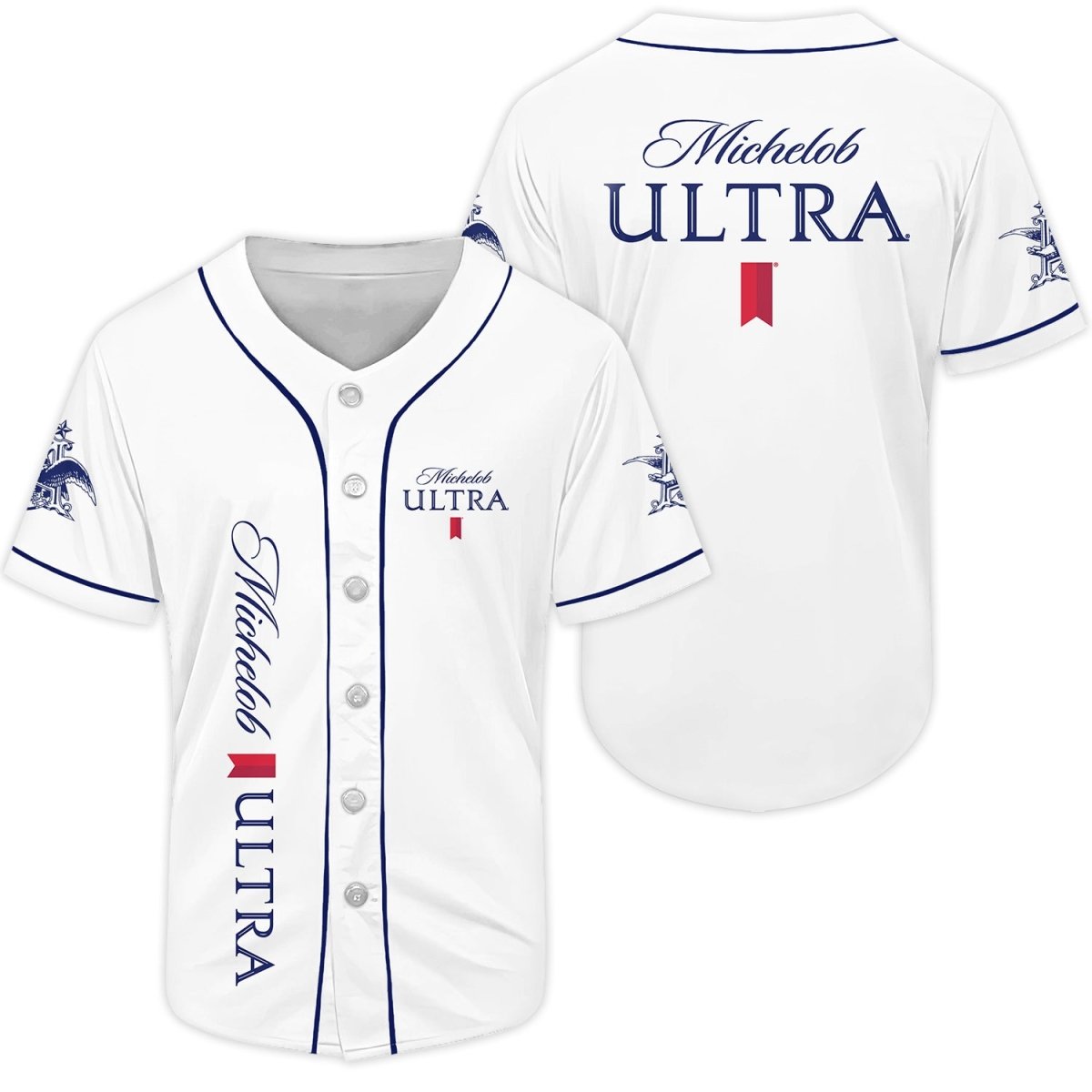 Michelob Ultra White Baseball Jersey - Flexiquor.com