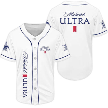 Michelob Ultra White Baseball Jersey - Flexiquor.com