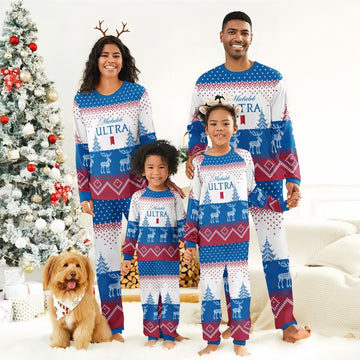 Michelob Ultra Winter Reindeer Family Pajamas Set - Flexiquor.com