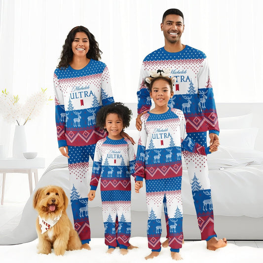 Michelob Ultra Winter Reindeer Family Pajamas Set - Flexiquor.com