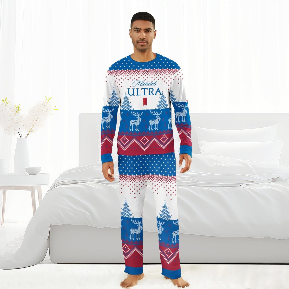Michelob Ultra Winter Reindeer Family Pajamas Set - Flexiquor.com