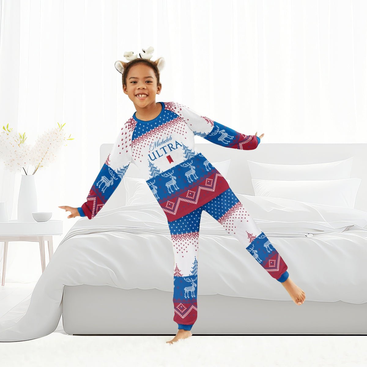 Michelob Ultra Winter Reindeer Family Pajamas Set - Flexiquor.com