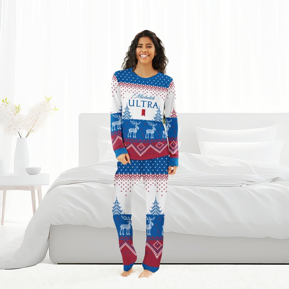 Michelob Ultra Winter Reindeer Family Pajamas Set - Flexiquor.com