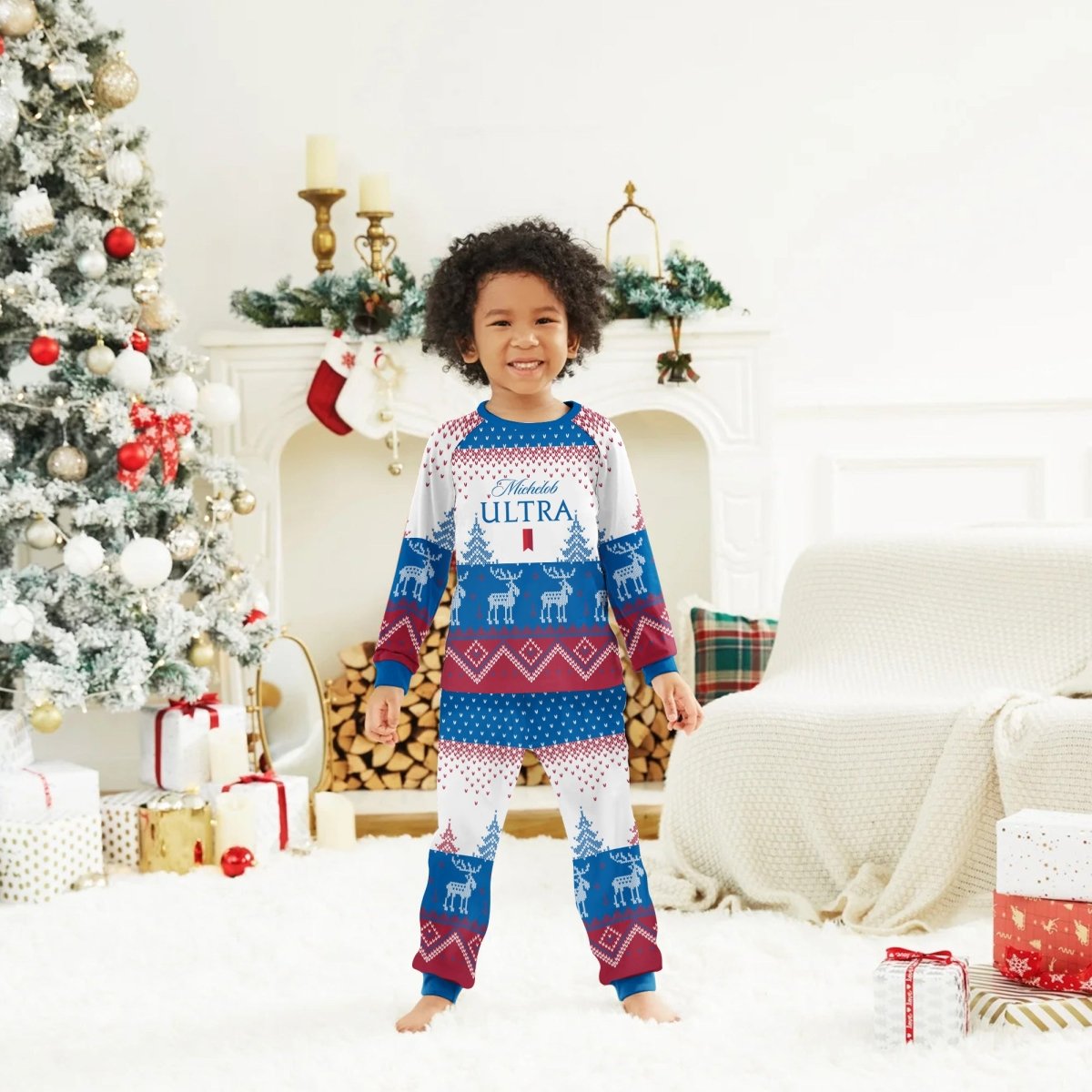 Michelob Ultra Winter Reindeer Family Pajamas Set - Flexiquor.com