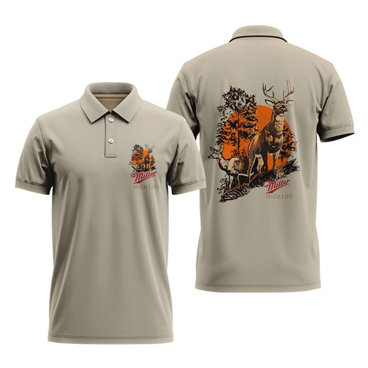 Miller High Life Deer Polo Shirt - Flexiquor.com