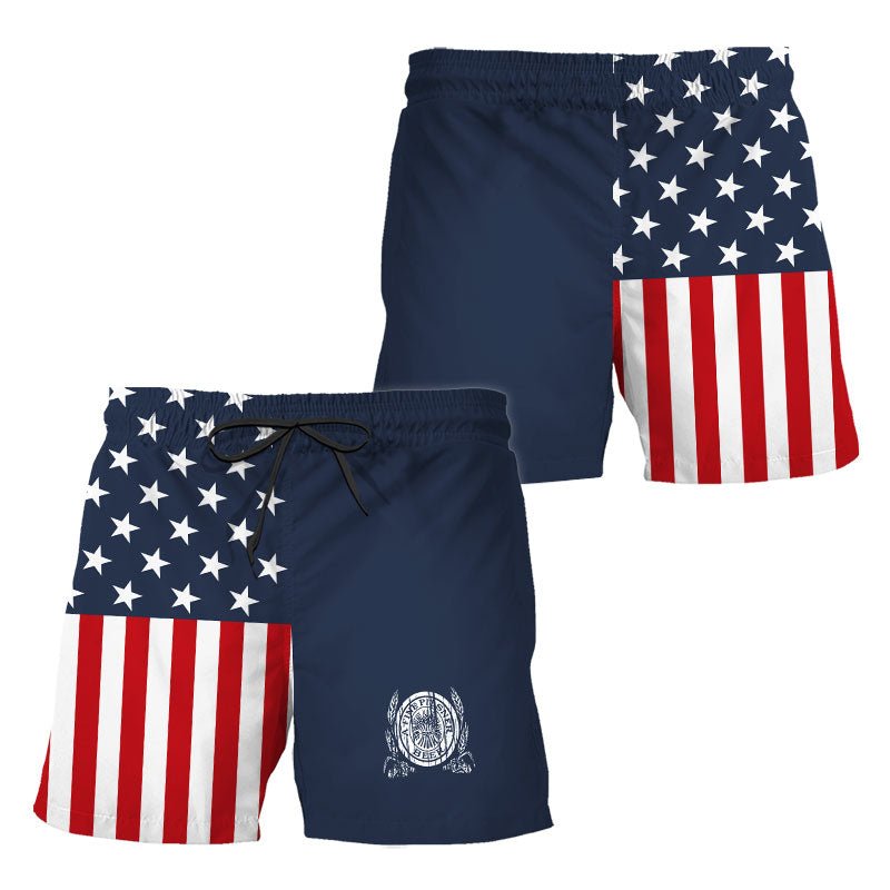 Miller Lite America Flag Swim Trunks - Flexiquor.com