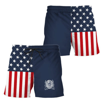 Miller Lite America Flag Swim Trunks - Flexiquor.com