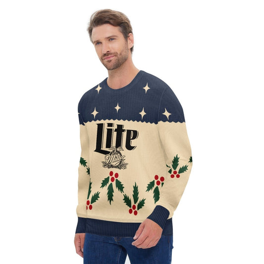 Miller Lite Chrismas Cherry Ugly Sweater - Flexiquor.com