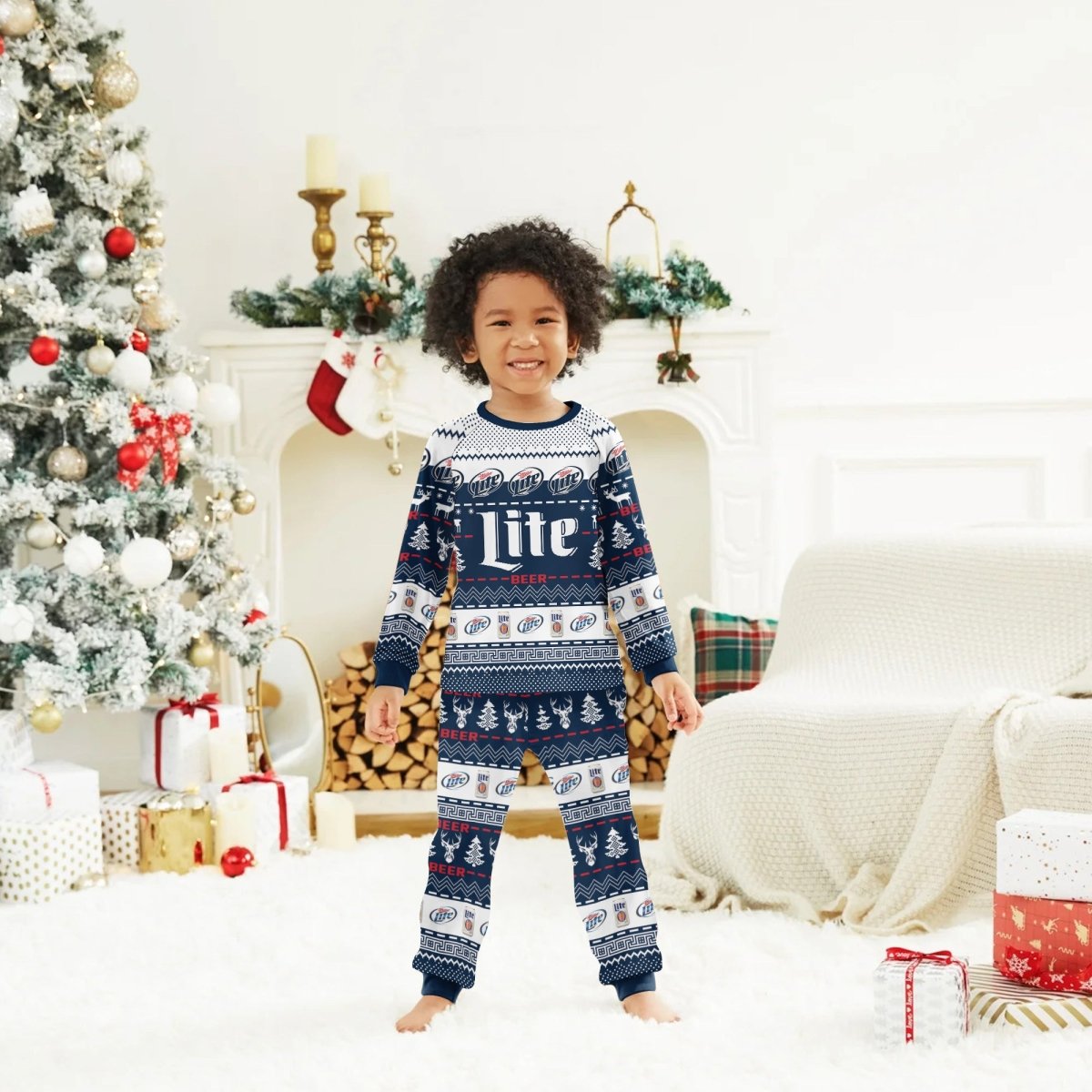 Miller Lite Christmas Family Pajamas Set - Flexiquor.com