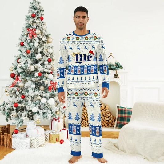 Miller Lite Christmas Reindeer Family Pajamas Set - Flexiquor.com