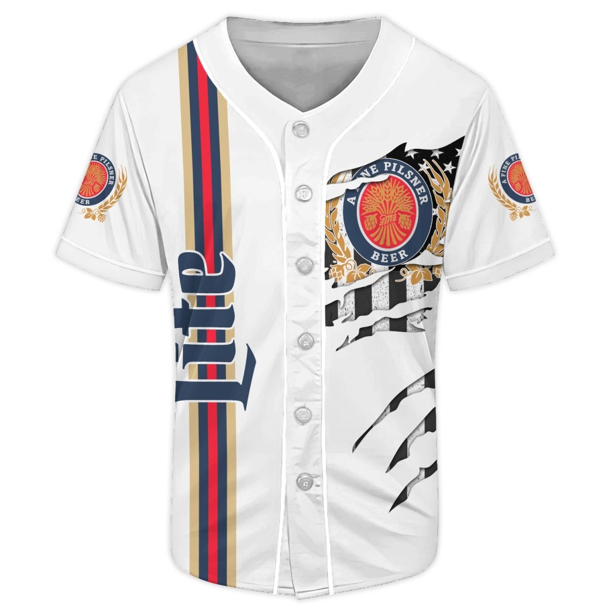 Miller Lite Claw Scratches Baseball Jersey - Flexiquor.com