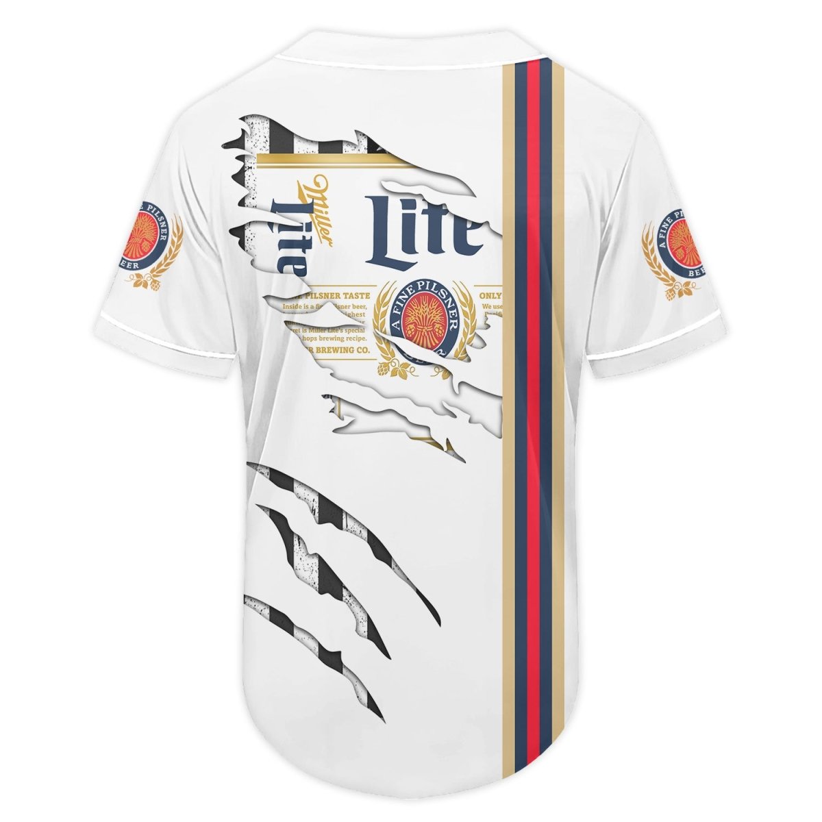 Miller Lite Claw Scratches Baseball Jersey - Flexiquor.com