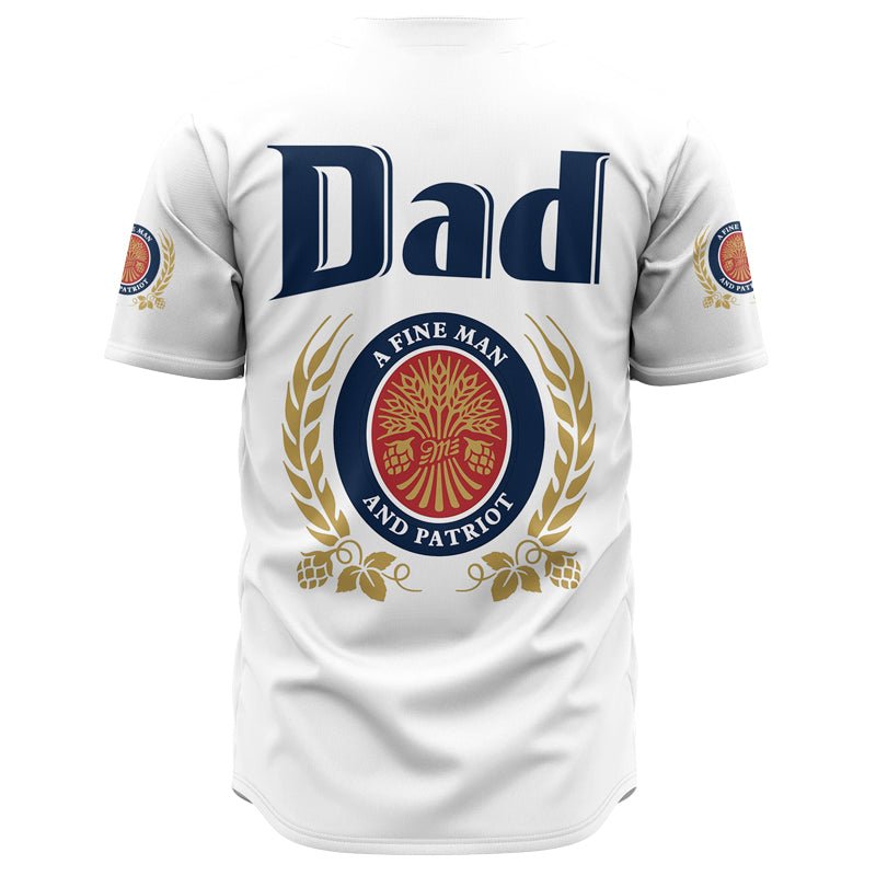 Personalized Miller Lite Happy Father's Day Baseball Jersey - Flexiquor.com