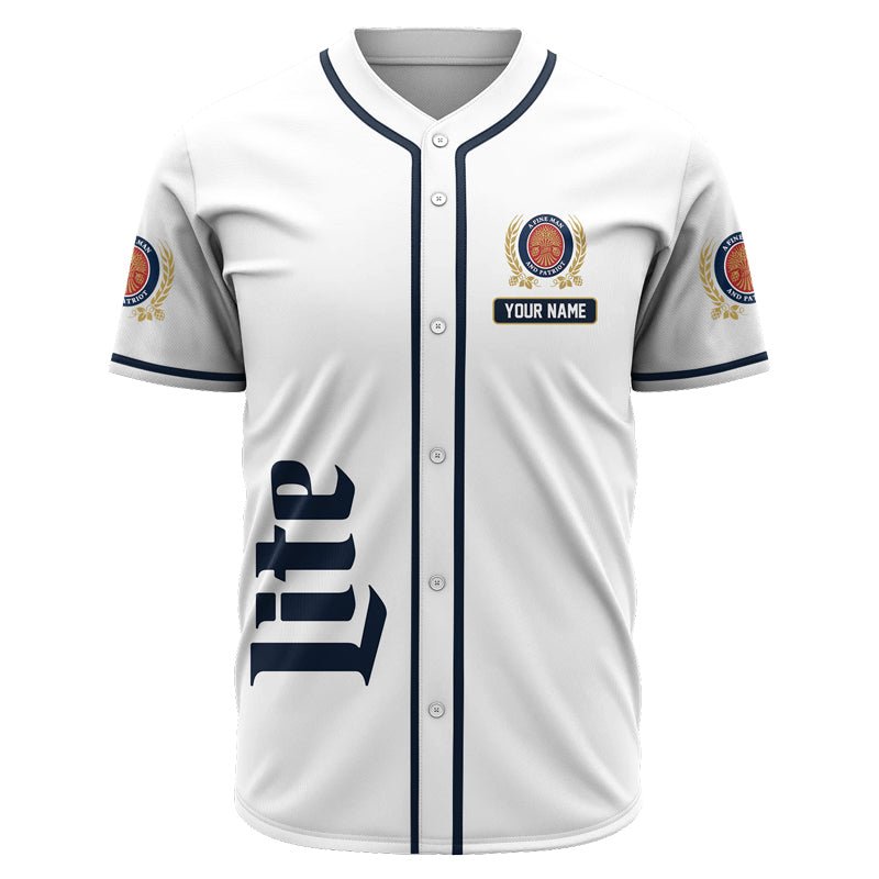 Personalized Miller Lite Happy Father's Day Baseball Jersey - Flexiquor.com