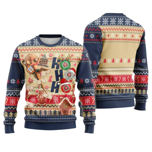 Miller Lite HoHoHo Christmas Ugly Sweater - Flexiquor.com