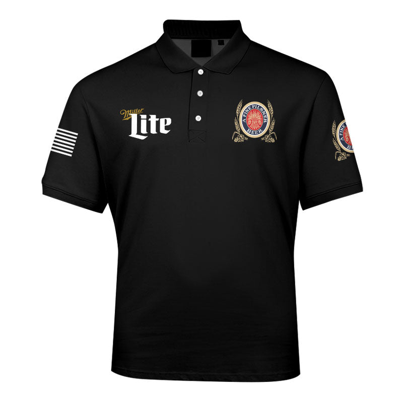 Miller Lite Men's Plus Size Polo Shirt - Flexiquor.com