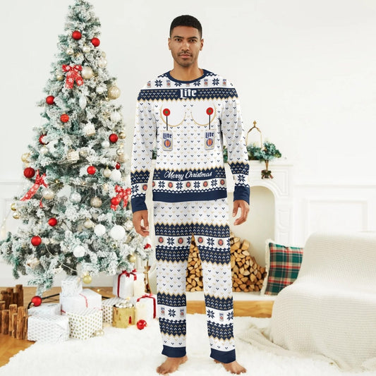 Miller Lite Merry Chistmas Family Pajamas Set - Flexiquor.com