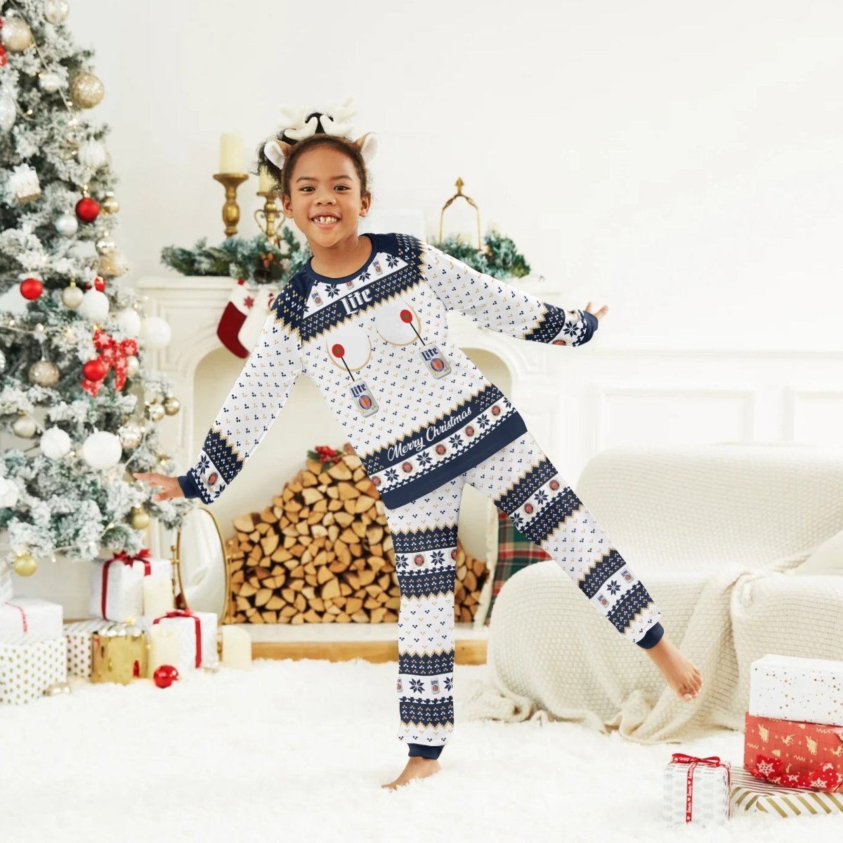 Miller Lite Merry Chistmas Family Pajamas Set - Flexiquor.com