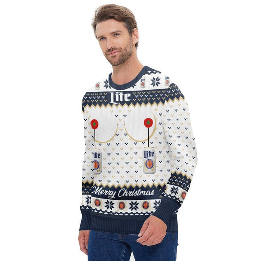 Miller Lite Merry Christmas Ugly Sweater - Flexiquor.com