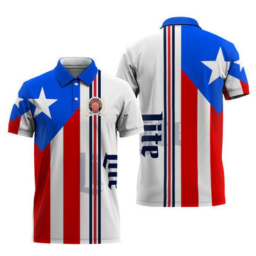 Miller Lite Puerto Rican Polo Shirt - Flexiquor.com