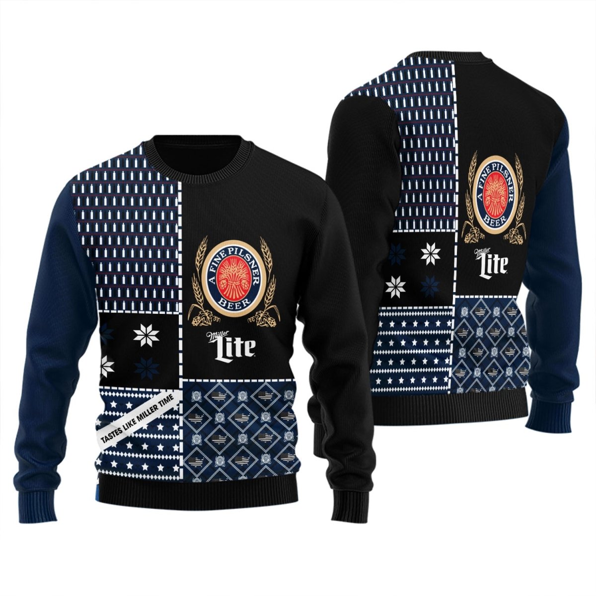 Miller Lite Retro Christmas Ugly Sweater - Flexiquor.com