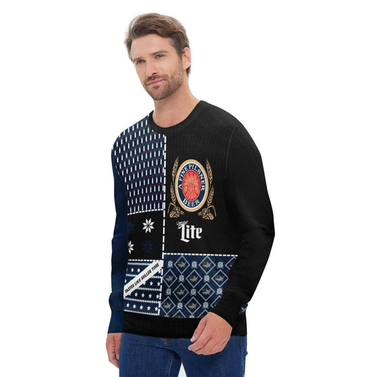 Miller Lite Retro Christmas Ugly Sweater - Flexiquor.com