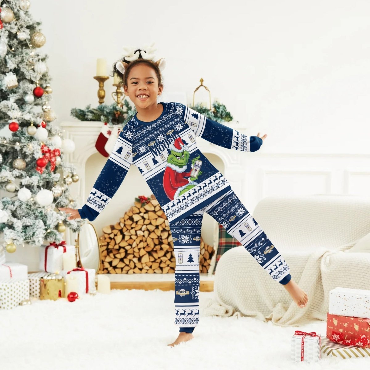 Miller Lite Santa Grinch Family Pajamas Set - Flexiquor.com