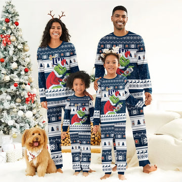 Miller Lite Santa Grinch Family Pajamas Set - Flexiquor.com