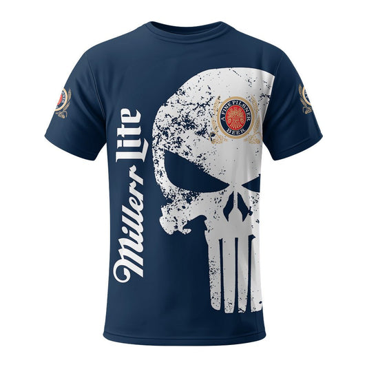 Miller Lite Skull T-Shirt - Flexiquor.com