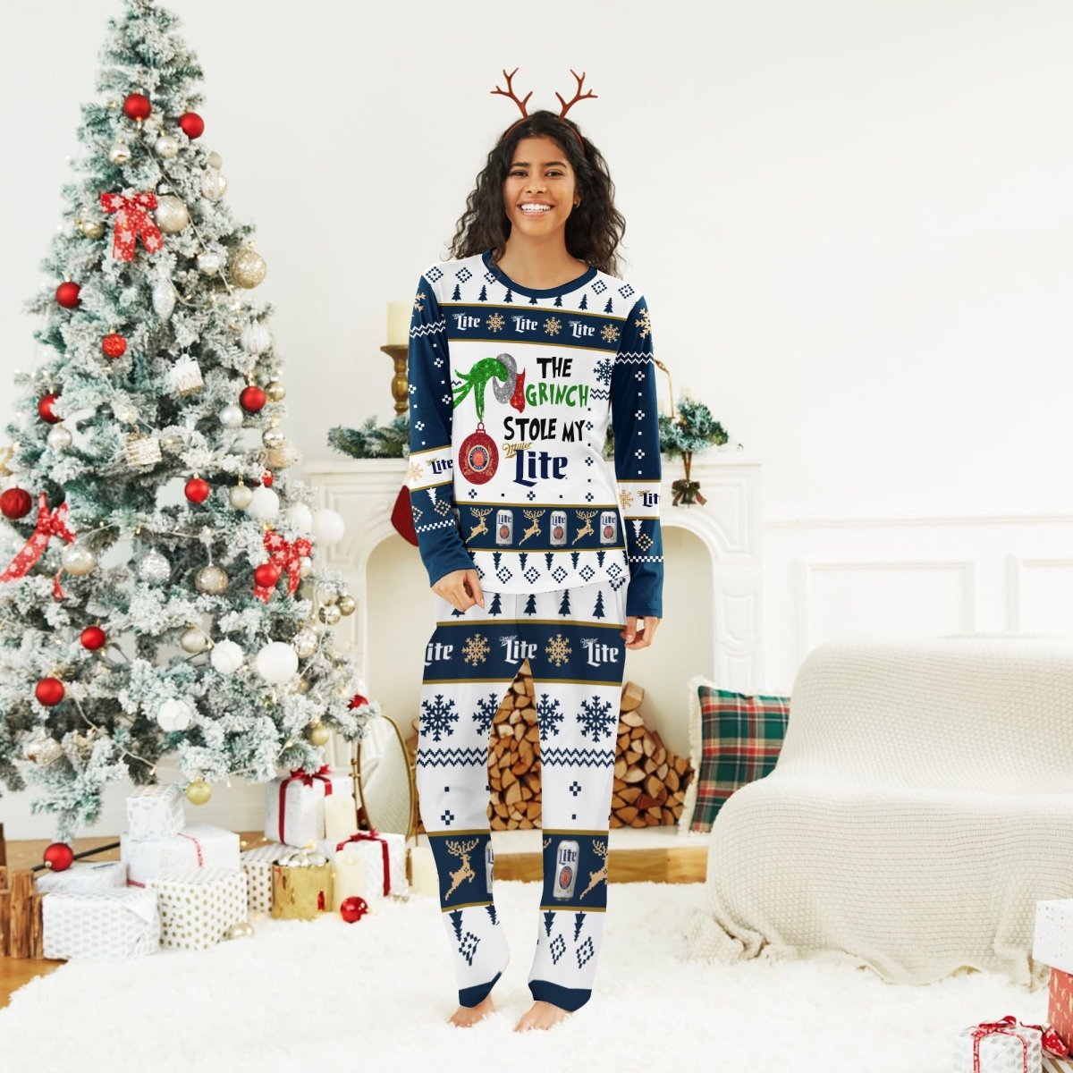 Miller Lite The Grinch Stole Family Pajamas Set - Flexiquor.com