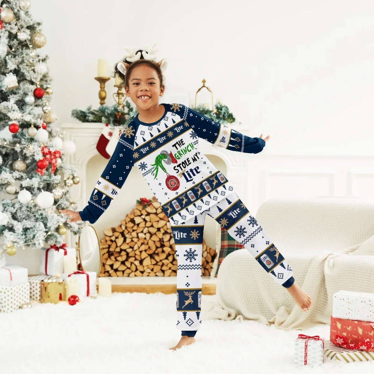 Miller Lite The Grinch Stole Family Pajamas Set - Flexiquor.com