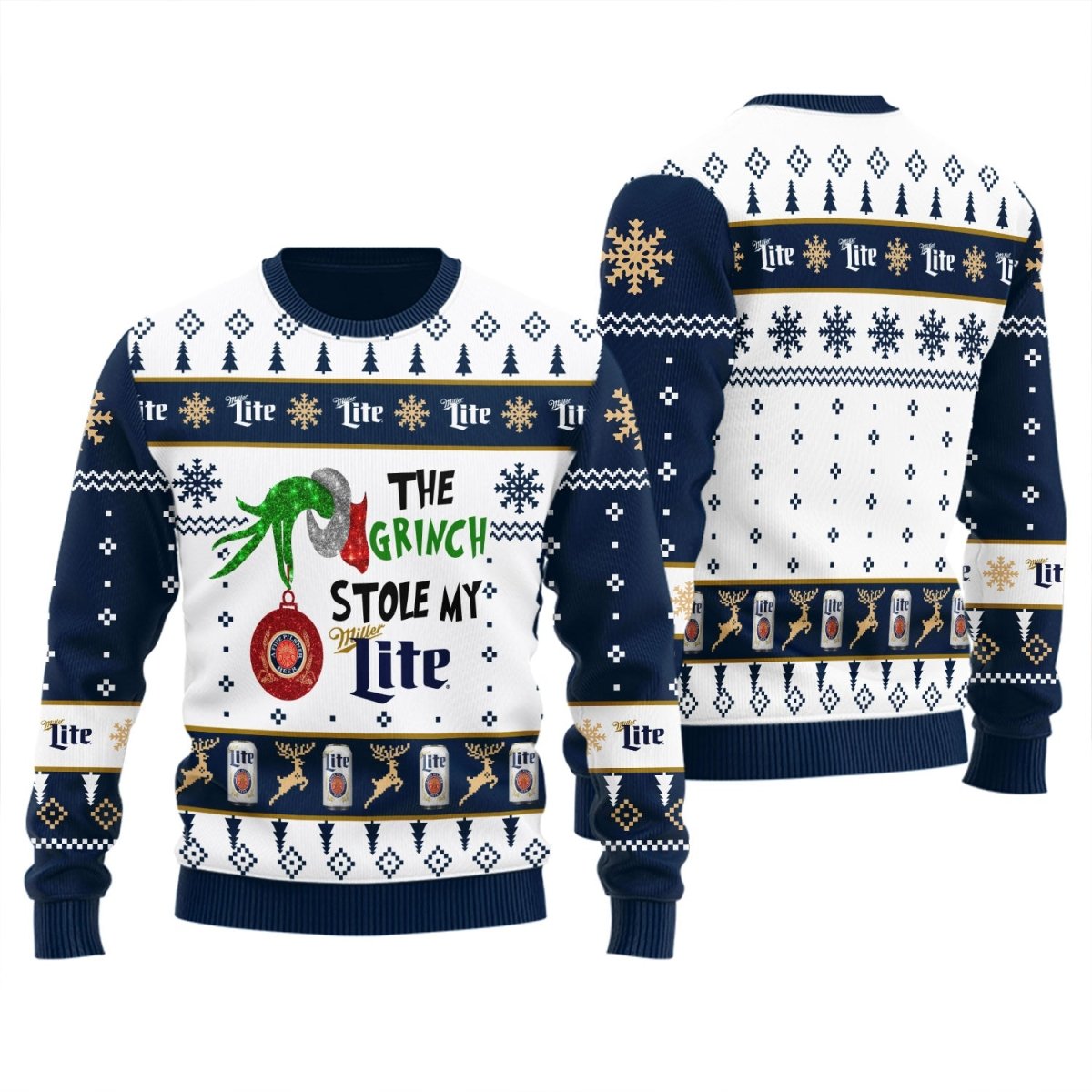 Miller Lite The Grinch Stole Ugly Sweater - Flexiquor.com