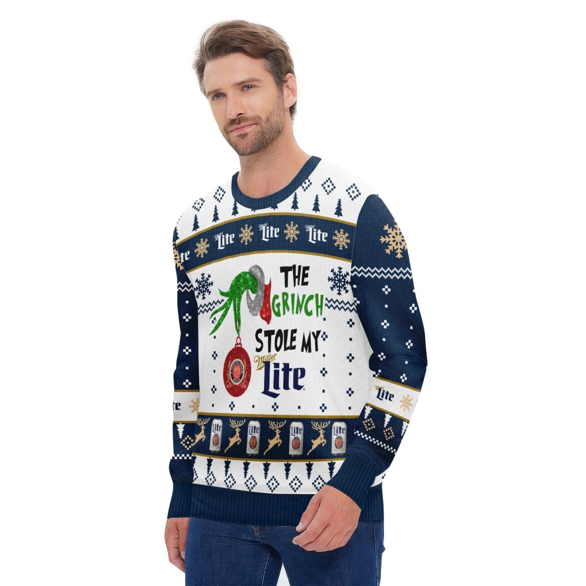 Miller Lite The Grinch Stole Ugly Sweater - Flexiquor.com