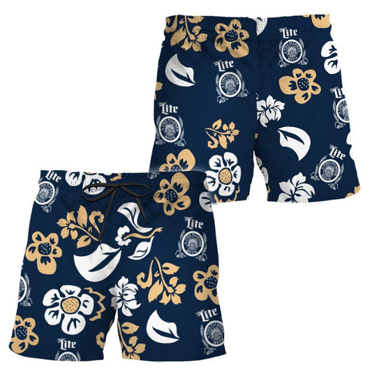 Miller Lite Tropical Garden Swim Trunks - Flexiquor.com