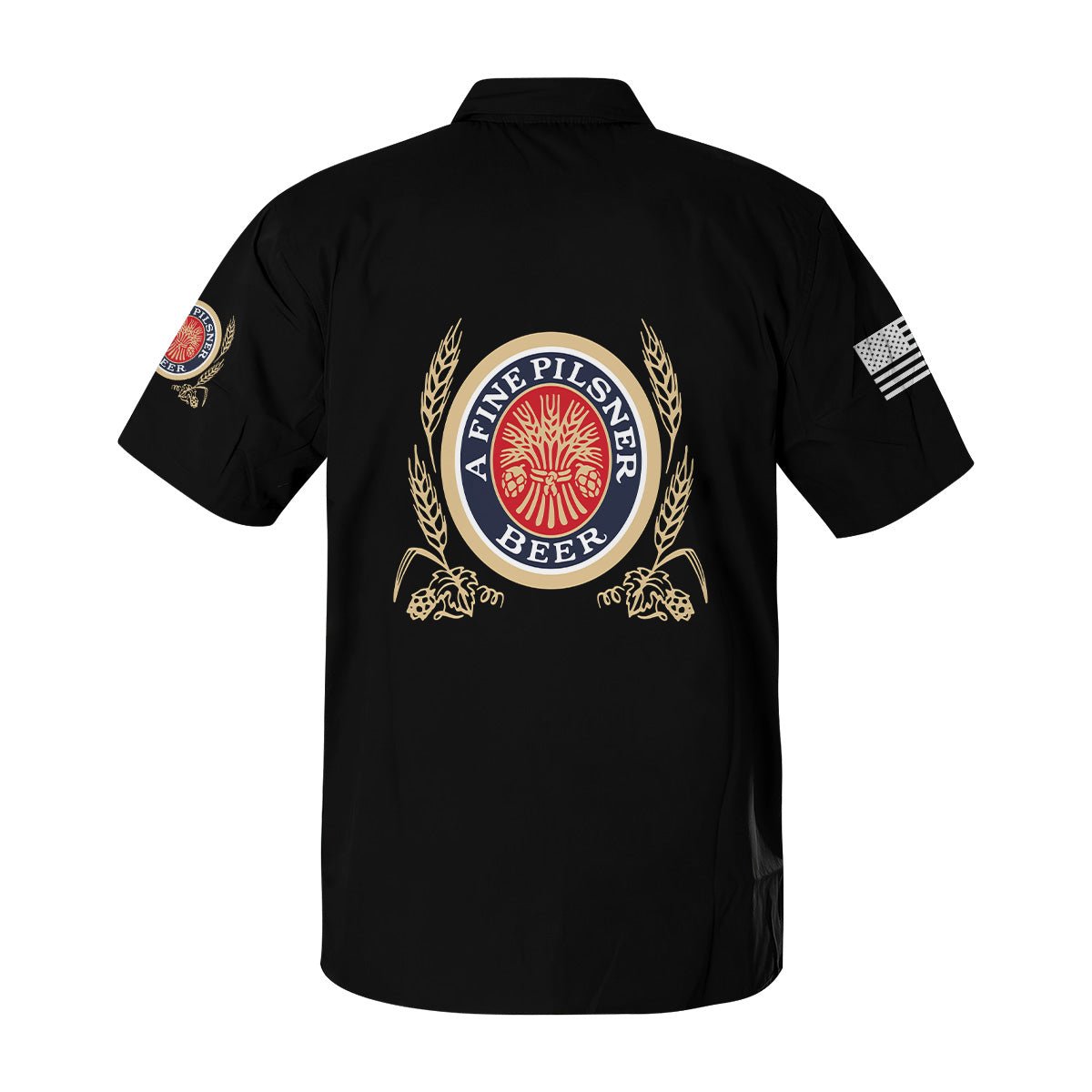 Miller Lite USA Flag Button Shirt - Flexiquor.com