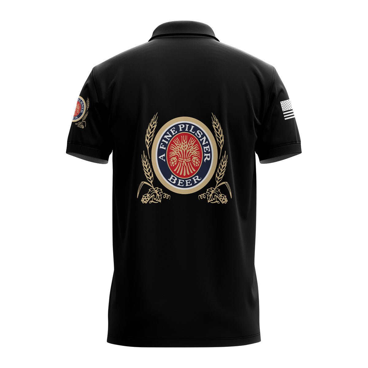 Miller Lite USA Flag Polo Shirt - Flexiquor.com