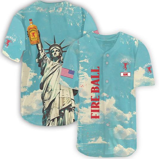 Personalized Fireball Liberties Vintage Jersey Shirt