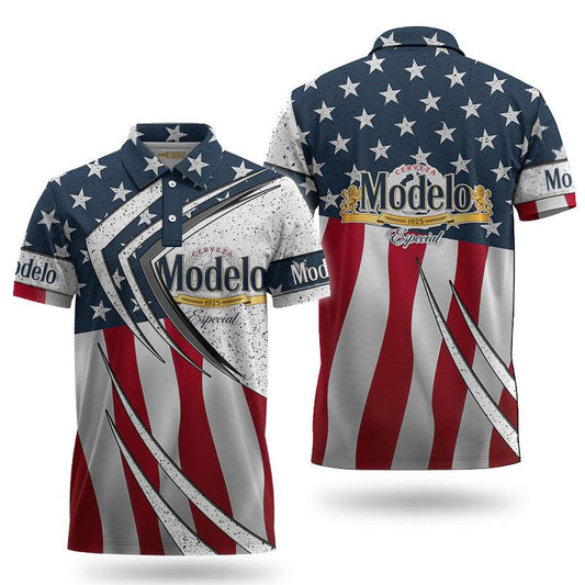 Modelo American Flag Polo Shirt