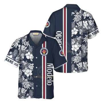 Modelo Flower Stripe Hawaiian Shirt