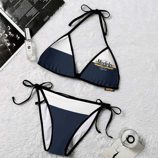 Modelo Stripes Triangle Beach Bikini